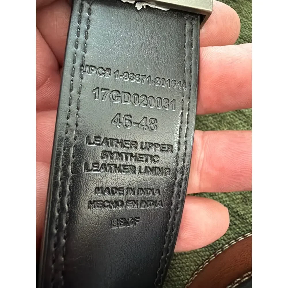 Dickies men’s size 36-48 brown leather belt